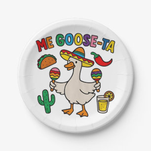Assiettes En Carton Me Goose-Ta Funny Mexicain Espagnol Oie