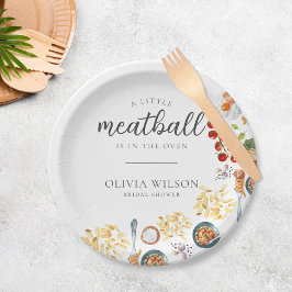 Assiettes En Carton Meatball Baby shower italien