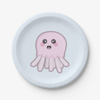 Assiettes En Carton Méduses de Kawaii