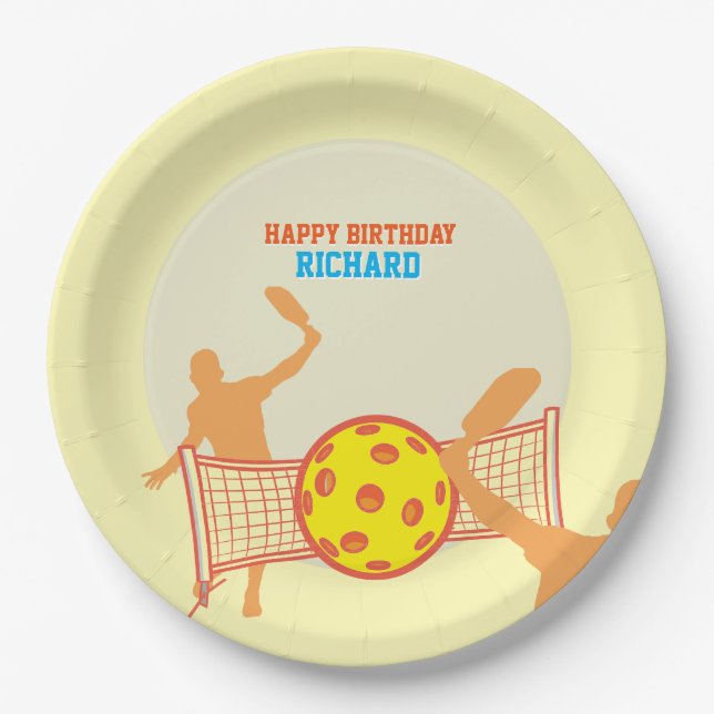 Assiettes En Carton Meilleur Joueur de Pickleball Amusant fête d'anniv (Devant)