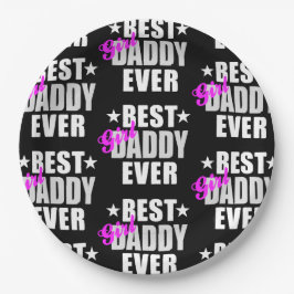 Assiettes En Carton Meilleure fille papa jamais Motif