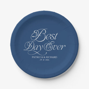 Assiettes En Carton Meilleure journée qui soit Mariage minimaliste mod