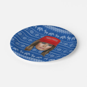 Assiettes En Carton Melania Trump MAGA Noël