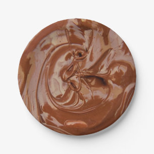 Assiettes En Carton Melted chocolate texture
