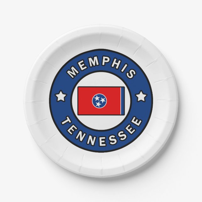 Assiettes En Carton Memphis Tennessee (Devant)