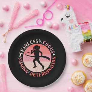 Assiettes En Carton Mentalité de course pour filles - Coureuse intrépi