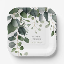 Merci Mariage verdoyant et eucalyptus