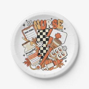 Assiettes En Carton Merci Nurse Life Turquie mignonne Thanksgiving Nur