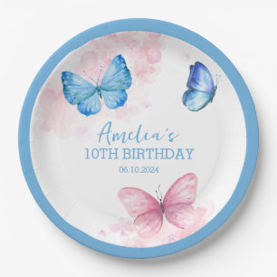 Assiettes En Carton Merci pour les papillons flottants Anniversaire