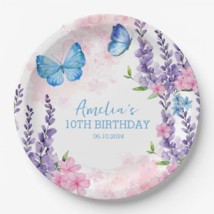 Assiettes En Carton Merci pour les papillons flottants Anniversaire
