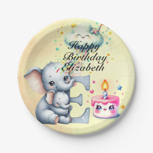 Assiettes En Carton Mère et bébé Joyeux anniversaire