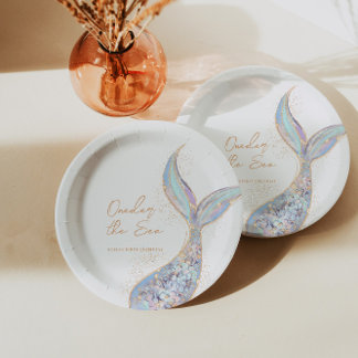 Assiettes En Carton Mermaid Tail Anniversaire