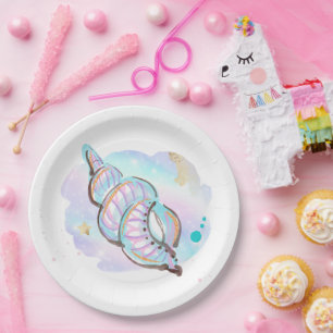 Assiettes En Carton Mermaid Whimsical Sous La Fête D'Anniversaire De L