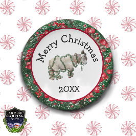 Assiettes En Carton Merry Christmas Shetland Pony Plates