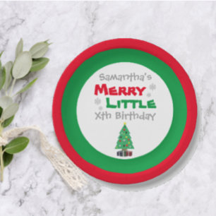 Assiettes En Carton Merry Little Birthday