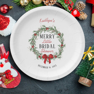 Assiettes En Carton Merry Little Christmas Bridal Shower