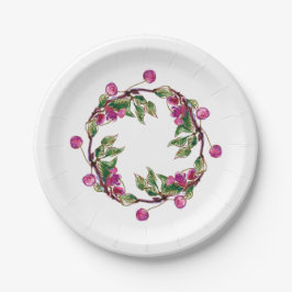 Assiettes En Carton Merry Wreath par Linandara Plate