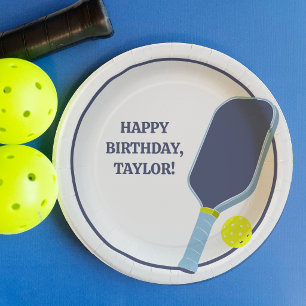 Assiettes En Carton Message personnalisé pour joueurs de pickleball po