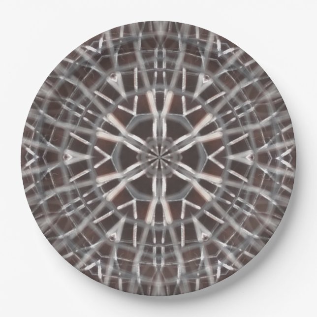 Assiettes En Carton Métal Maillé Argent (Devant)
