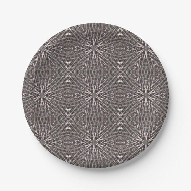 Assiettes En Carton Métal Maillé Argent (Devant)