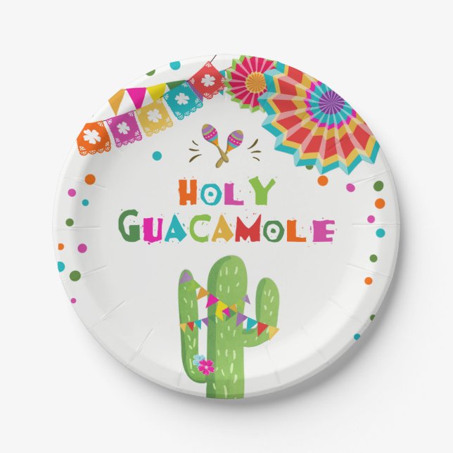 Assiettes En Carton Mexicain saint de cactus de plaques à papier de (Devant)