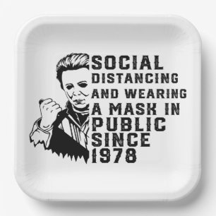 Assiettes En Carton Michael Myers Distances Sociales