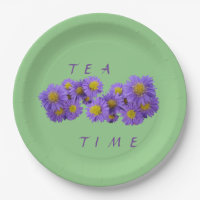 Michaelmas Daisy Cust. Plaque de papier vert
