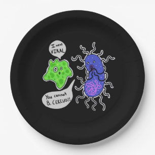 Assiettes En Carton Microbes Virales