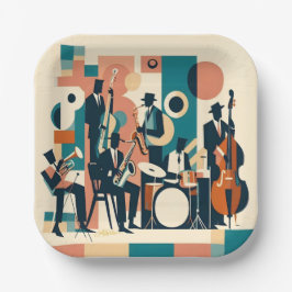 Assiettes En Carton Mid Century Jazz Age Sextet