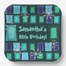 Mid Century Moderne 60e anniversaire Turquoise