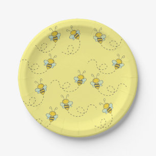 Assiettes En Carton Miel Bee