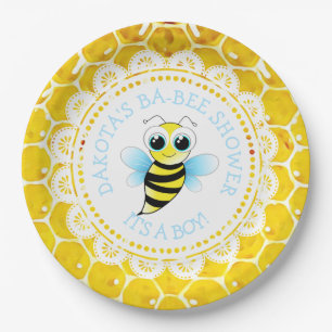 Assiettes En Carton Miel personnalisé plaques à papier par d'abeille