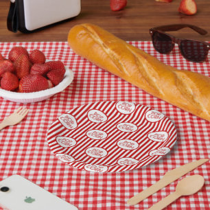 Assiettes En Carton mignon film pop-corn motif