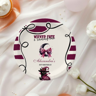 Assiettes En Carton Mignonne et Turner une fille Halloween 1er naissan