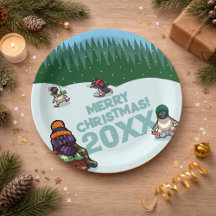 Mignons manchots ajoutent une année joyeux Noël !
