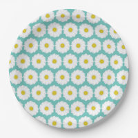 Mignons Motif de marguerites d'été sur bleu