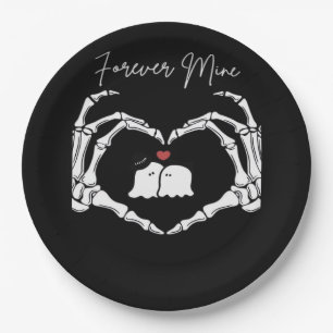 Assiettes En Carton Mine, Valentines Classic - Squelette Mains Entendr
