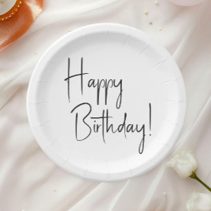 Assiettes En Carton Mini-genre Neutre Joyeux anniversaire