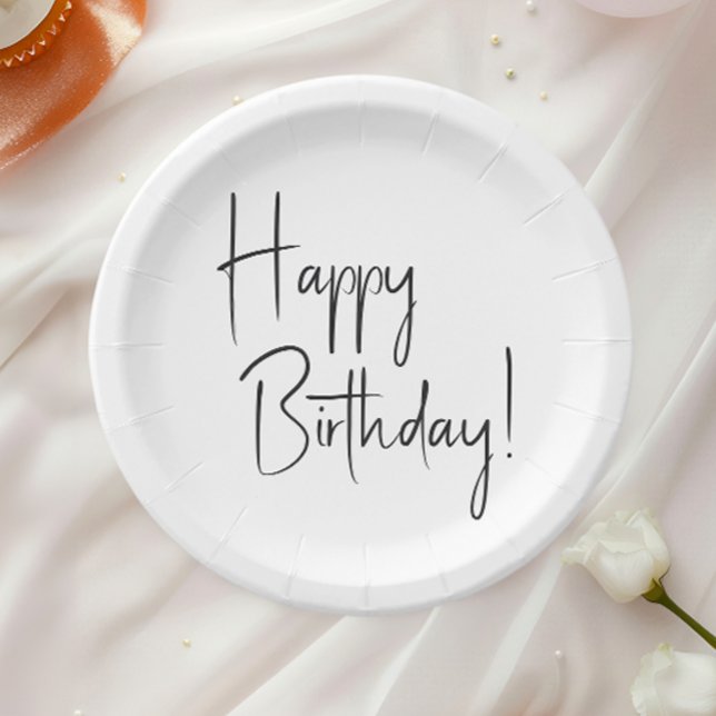 Assiettes En Carton Mini-genre Neutre Joyeux anniversaire (Créateur téléchargé)