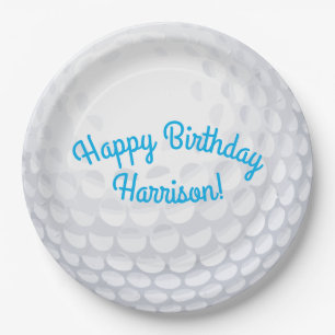 Assiettes En Carton Mini Golf Balls Anniversaire Fête Enfants Bleu