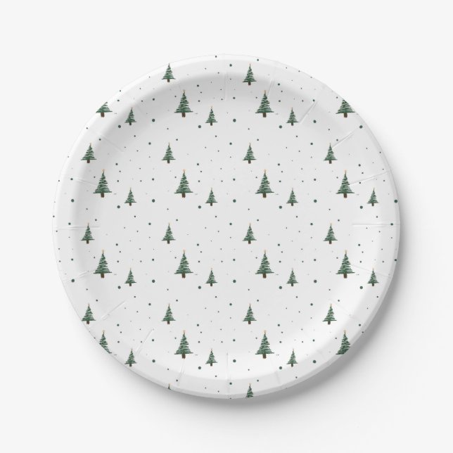 Assiettes En Carton Mini Plaques en papier de Noël (Devant)
