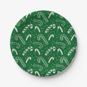 Assiettes En Carton Minimal Classic Festive Sucres de canne verts
