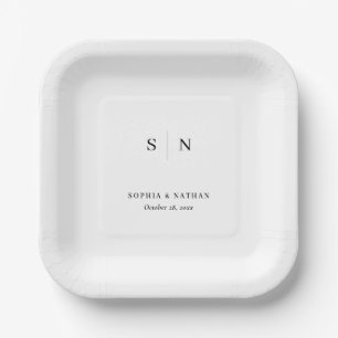Assiettes En Carton Minimal et chic   MARIAGE
