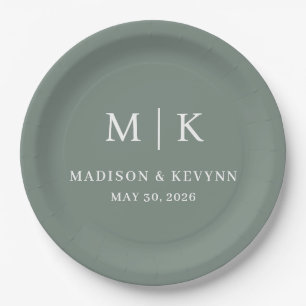 Assiettes En Carton Minimal et chic MARIAGE