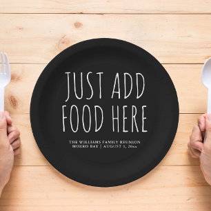 Assiettes En Carton Minimaliste Funny Party Personnalisé Juste Ajouter