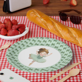 Assiettes En Carton Mint Green Little Princess Ball Paper Plate