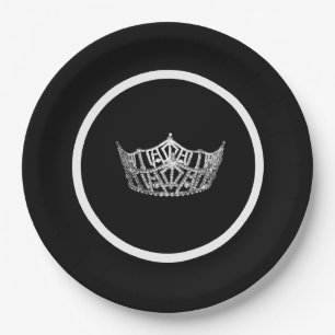 Assiettes En Carton Miss America Crown Pageant Party Plaque papier
