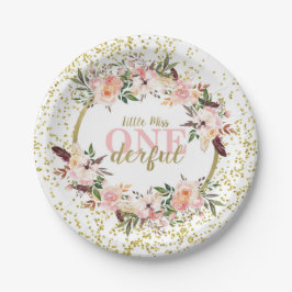 Assiettes En Carton Miss ONEderful Birthday Plates