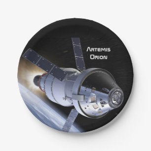 Assiettes En Carton Mission Artemis Orion SLS Moon