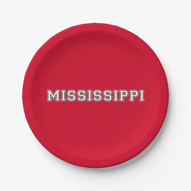 Assiettes En Carton Mississippi (Devant)